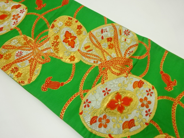 アンティーク　鼓模様織り出し袋帯（材料）